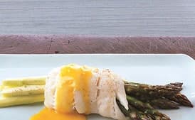 Sole-Wrapped Asparagus with Tangerine Beurre Blanc