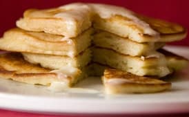 Sour-Cream Pancakes with Sour-Cream Maple Syrup