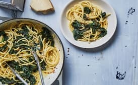 Spaghetti Aglio e Olio with Lots of Kale
