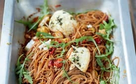 Spelt Spaghetti, Vine Tomatoes & Baked Ricotta