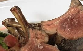 Spice-Coated Rack of Lamb for Two with Arugula, Avocado, and Blood Orange Salad