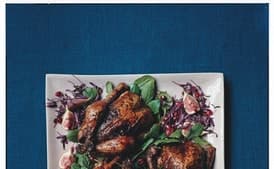 Spice-Rubbed Cornish Hens with Haroseth Stuffing and Sherry Jus