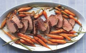 Spice-Rubbed Pork Tenderloin with Roasted Baby Carrots