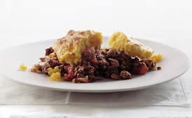 Spiced Beef Corn Bread Cobbler