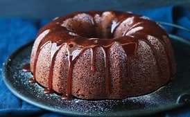 Spiced Bundt Cake with Apple Caramel Sauce