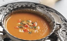 Spiced Carrot-Apple Soup with Fresh Mint