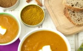 Spiced Carrot Cauliflower Soup