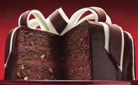 Spiced Chocolate Torte Wrapped in Chocolate Ribbons