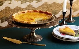Spiced Custard Pie with Sesame Crust