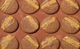 Spiced and Glazed Molasses Cookies