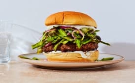 Spiced Lamb Burgers with Spring Slaw