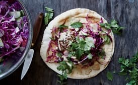 Spiced Lamb Patties with Nutty Garlic Sauce