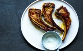 Spiced Marinated Lamb Chops with Garlicky Yogurt