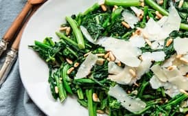 Spicy Broccoli Rabe with Parmesan and Pine Nuts