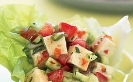 Spicy Lime and Herbed Tofu in Lettuce Cups
