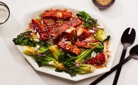 Spicy Salmon Teriyaki with Steamed Bok Choy