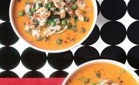 Spicy Thai Soup with Lime Shrimp