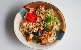 Spicy Tofu With Pickled Shiitake Mushrooms