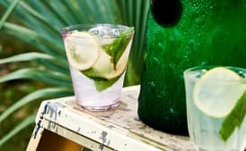 Spiked Ginger-Mint Lemonade