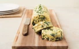 Spinach and Artichoke Omelet Wheels