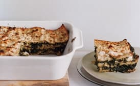 Spinach and Matzoh Pie