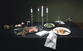 Spinach and Mushrooms with Truffle Oil