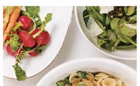 Spinach Salad with Pecorino, Pine Nuts, and Currants