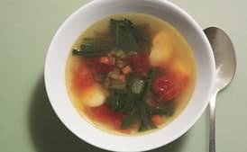 Spring Greens and Lima Bean Soup