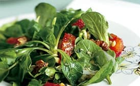 Spring Greens with Orange-Fennel Vinaigrette