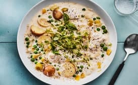 Spring Pea Fish Chowder