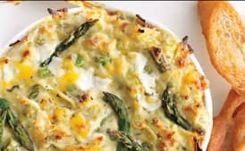 Spring Vegetable and Goat Cheese Dip