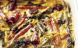 Spring Vegetable Fricassée with Saffron Cream