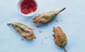 Squash Blossoms Stuffed With Ricotta