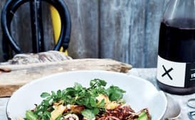 Squid Salad with Cucumber, Watercress, and Cilantro