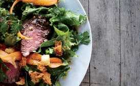 Steak Salad with Caraway Vinaigrette and Rye Croutons