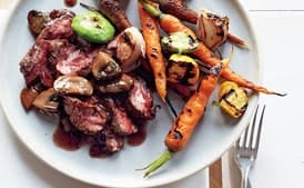 Steak with Red Wine Mushroom Sauce