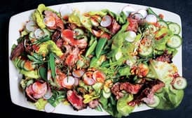 Steakhouse Salad with Red Chile Dressing and Peanuts