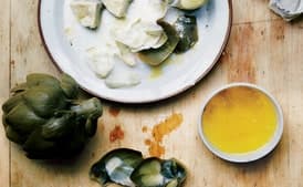 Steamed Artichokes with Garlic Butter