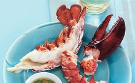 Steamed Lobster with Charmoula Butter