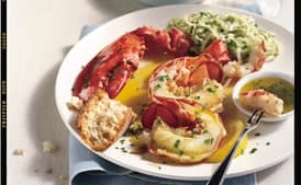 Steamed Lobster with Lemon-Herb Butter