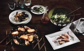 Steamed Mussels with Sausages and Fennel