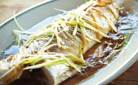 Steamed Whole Fish with Ginger, Scallions, and Soy