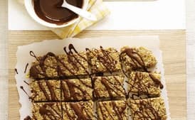 Sticky Sesame Bars with Raw Chocolate Drizzle