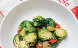 Stir-Fried Brussels Sprouts with Garlic and Chile