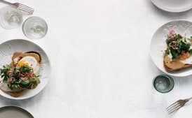 Stout and Cheddar Rarebit with Fried Eggs