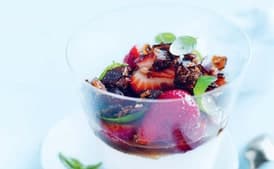 Strawberries With Balsamic Toffee