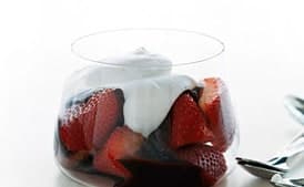 Strawberries with Chocolate Caramel Sauce