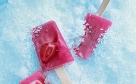 Strawberry and Cranberry Popsicles