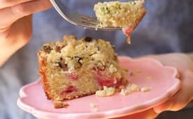 Strawberry Buckle with Lemon-Pistachio Streusel