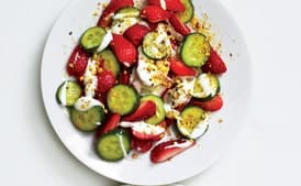 Strawberry-Cucumber Salad with Lemon Cream